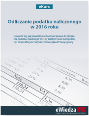 eKurs Odliczanie podatku naliczonego w 2016 roku