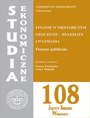 Finanse w niestabilnym otoczeniu - dylematy i wyzwania. Finanse publiczne. SE 108