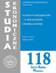 Nauki o zarzdzaniu - u pocztkw i wspczenie. SE 118