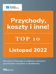 Przychody, koszty i inne - TOP 10 Ksigowo