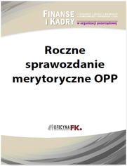 Roczne sprawozdanie merytoryczne OPP