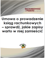 Umowa o prowadzenie ksig rachunkowych