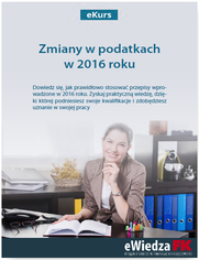 eKurs Zmiany w podatkach w 2016 roku