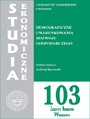 Demograficzne uwarunkowania rozwoju gospodarczego. SE 103